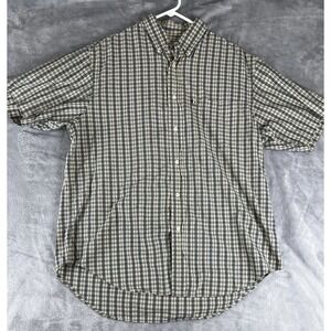 Ralph Lauren Jeans‎ Company Men's plaid shirt Large Short sleeve button Down
